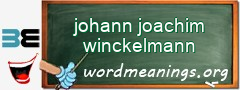 WordMeaning blackboard for johann joachim winckelmann